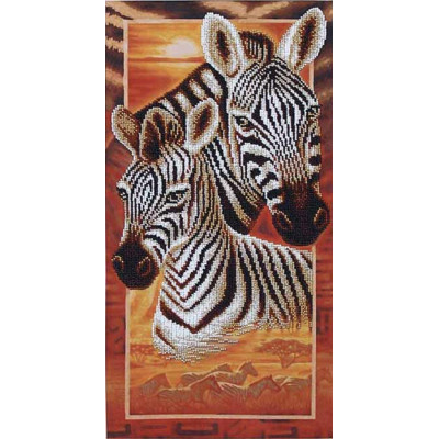 Африка: Зебри |  арт. Б-037 | Набір для вишивки бісером