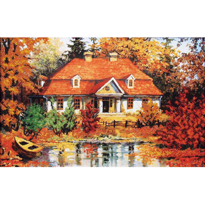 Будинок біля озера |  арт. Б-061 | Набір для вишивки бісером