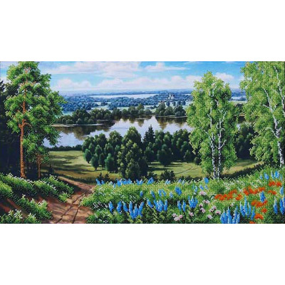 Квітучий край |  арт. Б-093 | Набір для вишивки бісером