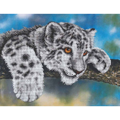 Сніговий барс |  арт. Б-105 | Набір для вишивки бісером