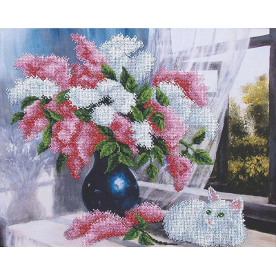 Біля вікна | арт. Б-106 | Набір для вишивки бісером Біля вікна | арт. Б-106 | Набір для вишивки бісером