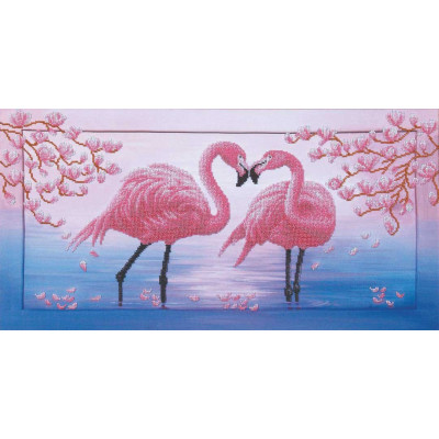 Рожеві фламінго |  арт. Б-114 | Набір для вишивки бісером