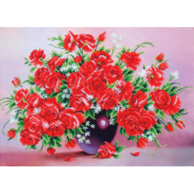 Мільйон яскраво-червоних троянд |  арт. Б-263 | Набір для вишивки бісером