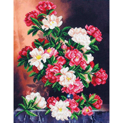Мальовничі півонії |  арт. Б-266 | Набір для вишивки бісером