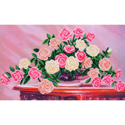Садові троянди |  арт. Б-296 | Набір для вишивки бісером