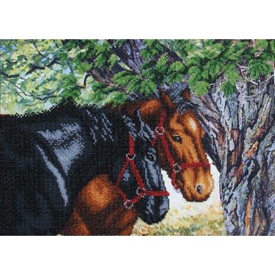 Пара коней | арт. Б-335 | Набір для вишивки бісером Пара коней | арт. Б-335 | Набір для вишивки бісером