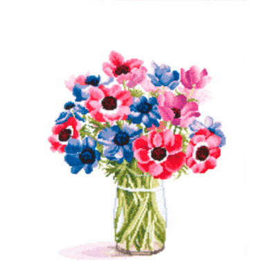 Анемони |  арт. М-177 | Набір для вишивки хрестиком