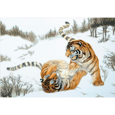Грайливі тигри |  арт. М-219 | Набір для вишивки хрестиком
