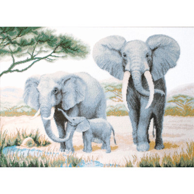 Слони біля води |  арт. М-24 | Набір для вишивки хрестиком