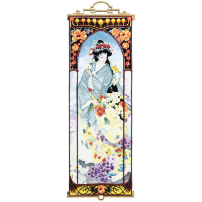 Гейша з орхідеями |  арт. М-325 | Набір у змішаной техніці