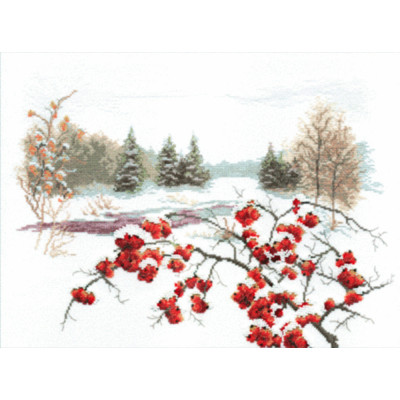 Зимова горобина | арт. М-54 | Набір у змішаной техніці Зимова горобина | арт. М-54 | Набір у змішаной техніці