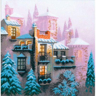 Зимовий вечір |  арт. М-63 | Набір у змішаной техніці