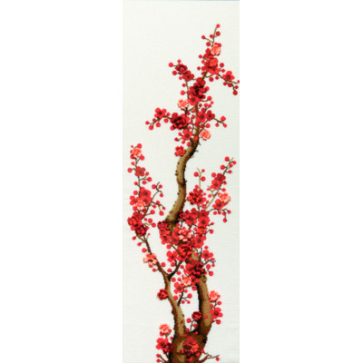 Червона сакура |  арт. М-93 | Набір у змішаной техніці