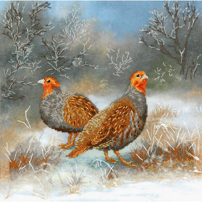Куріпки на зимовій галявині |  арт. РК-096 | Набір для вишивки хрестиком