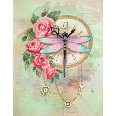 Годинник та троянди | арт. РК-103 | Набір у змішаной техніці Годинник та троянди | арт. РК-103 | Набір у змішаной техніці