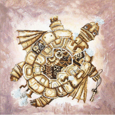 Золота черепаха |  арт. РК-135 | Набір у змішаной техніці